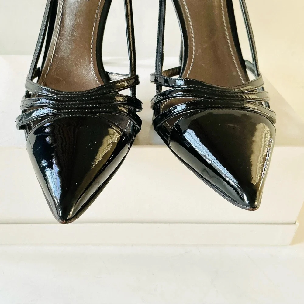 Dolce & Gabbana black patent heels 38